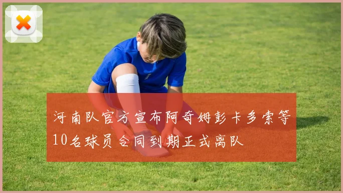 河南队官方宣布阿奇姆彭卡多索等10名球员合同到期正式离队